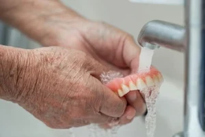 how to keep dentures from falling out clean properly
